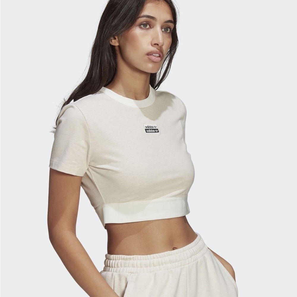 Adidas R.Y.V. Crop Top Shirt GN4346 Off White Size Small